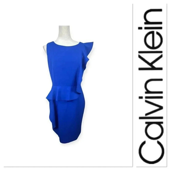 Calvin Klein Blue Midi Dress - Picture 1 of 10